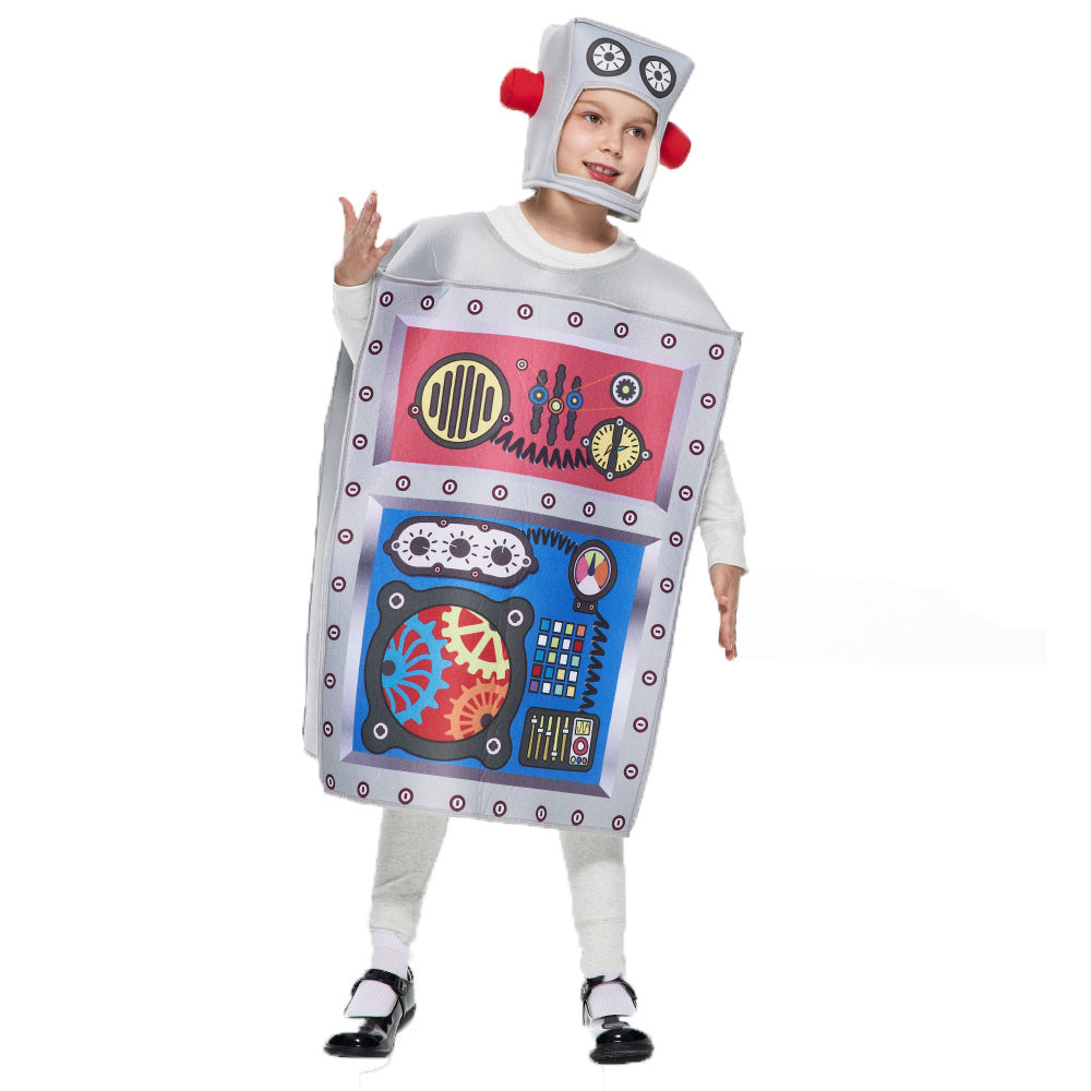 Kinder Robot Schaum Kostüm für Kinder Jungend Faschingkostüme Mottoparty Einheitsgröße