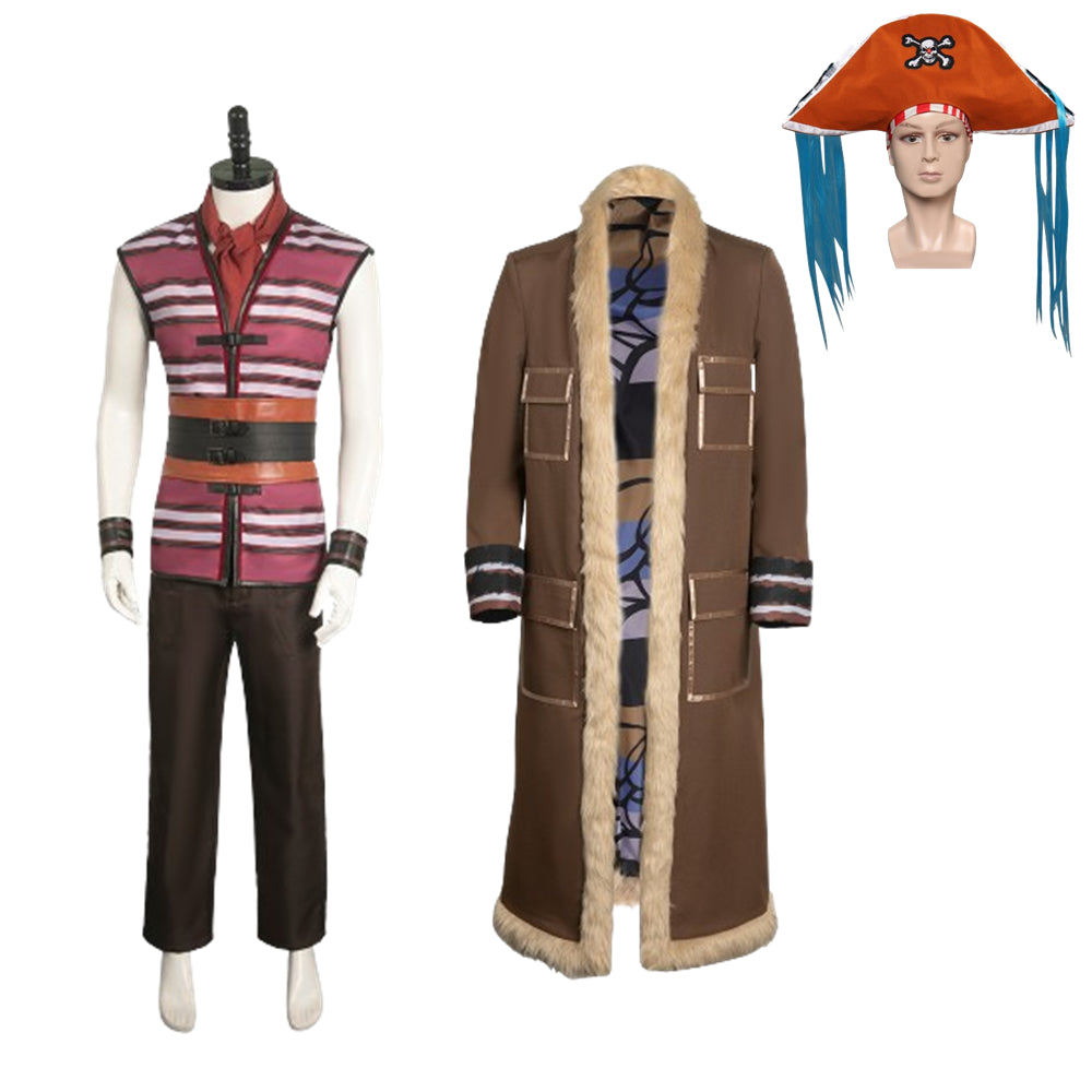 Serie One Piece Buggy der Clown Kostüm Set Cosplay Halloween Karneval Outfit