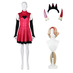 Hazbin Hotel Charlie rot Kleid Charlie Morningstar Dämon Cosplay Outfits