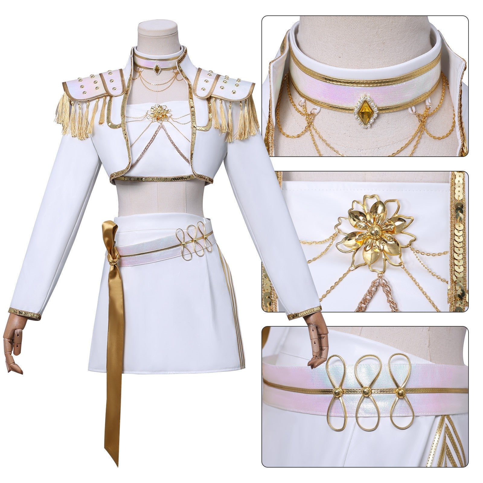 HUNTRIX Mira Soundtrack Kostüm KPop Demon Hunters Mira weiß Cosplay Outfits