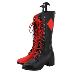 The Suicide Squad Harley Quinn rot schwarz Stiefel Cosplay Schuhe