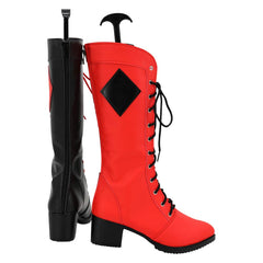 The Suicide Squad Harley Quinn rot schwarz Stiefel Cosplay Schuhe