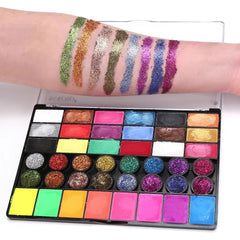 42 Farben Kinderschminke‑Set ungiftig wasseraktiviert Halloween Cosplay für Kinder & Erwachsene
