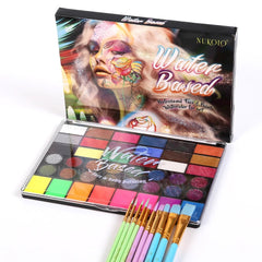 42 Farben Kinderschminke‑Set ungiftig wasseraktiviert Halloween Cosplay für Kinder & Erwachsene