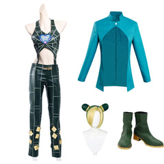 Jolyne Cujoh Kostüm JoJo's Bizarre Adventure Cosplay Halloween Karneval Outfits