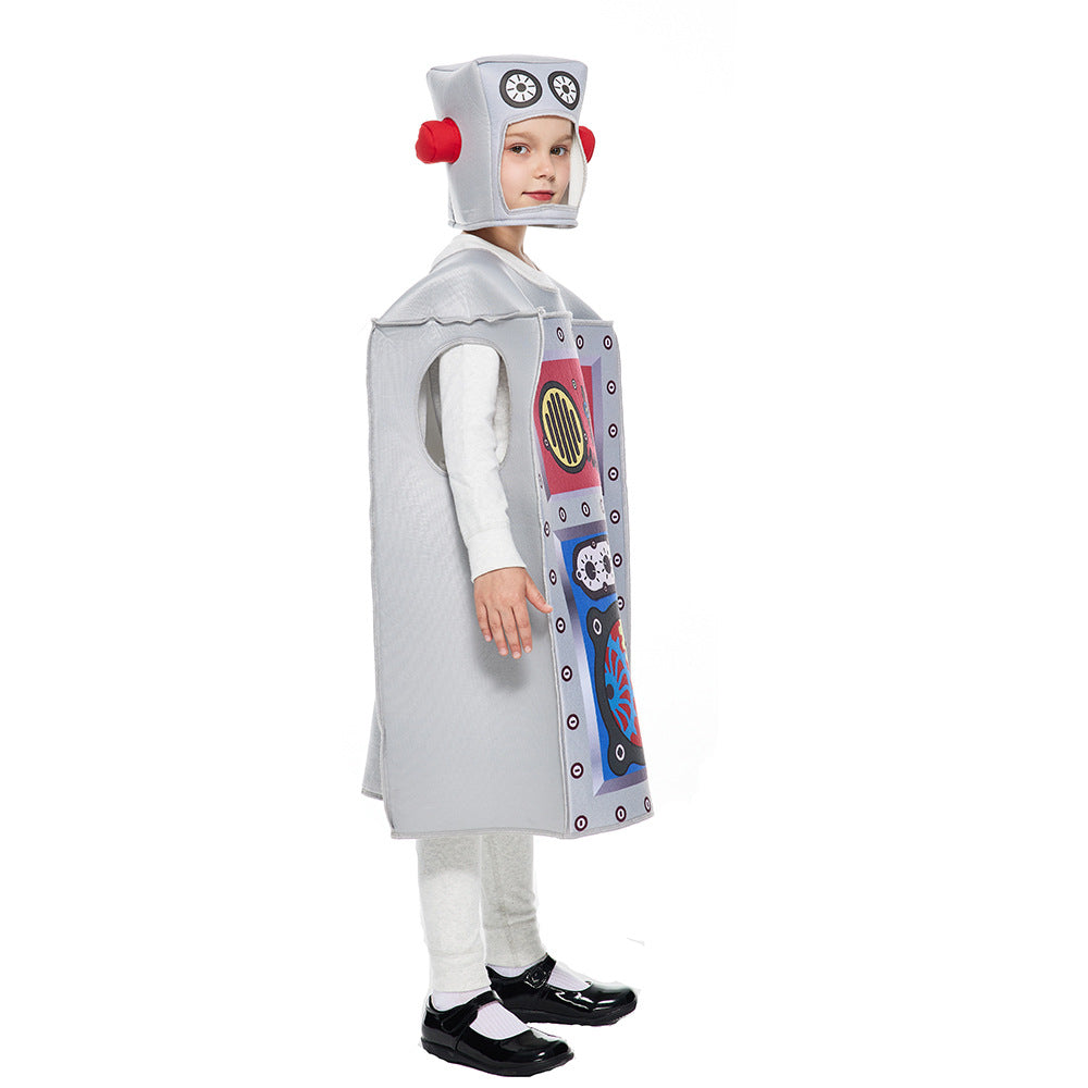 Kinder Robot Schaum Kostüm für Kinder Jungend Faschingkostüme Mottoparty Einheitsgröße