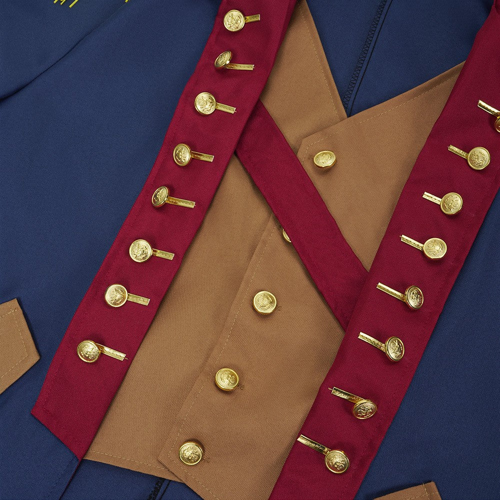 Männer Militär Offizier Kostüm Kolonial Uniform George Washington Outfits