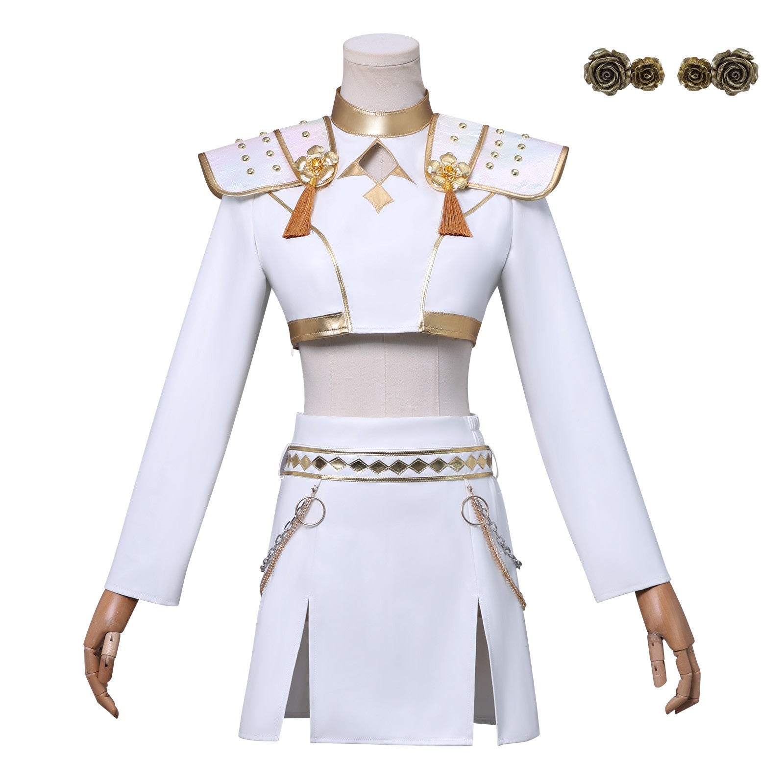 HUNTRIX Zoey Soundtrack Kostüm KPop Demon Hunters Zoey weiß Cosplay Outfits