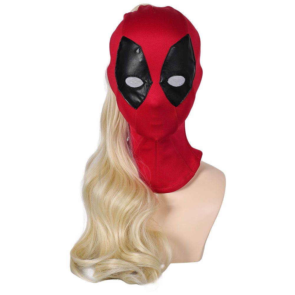 Deadpool & Wolverine Deadpool Ladypool Maske mit Pferdeschwanz Cosplay Kopfbedekcung