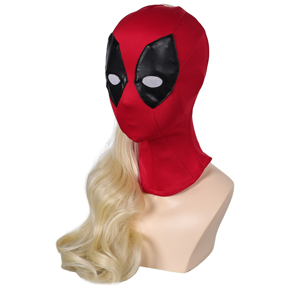 Deadpool & Wolverine Deadpool Ladypool Maske mit Pferdeschwanz Cosplay Kopfbedekcung