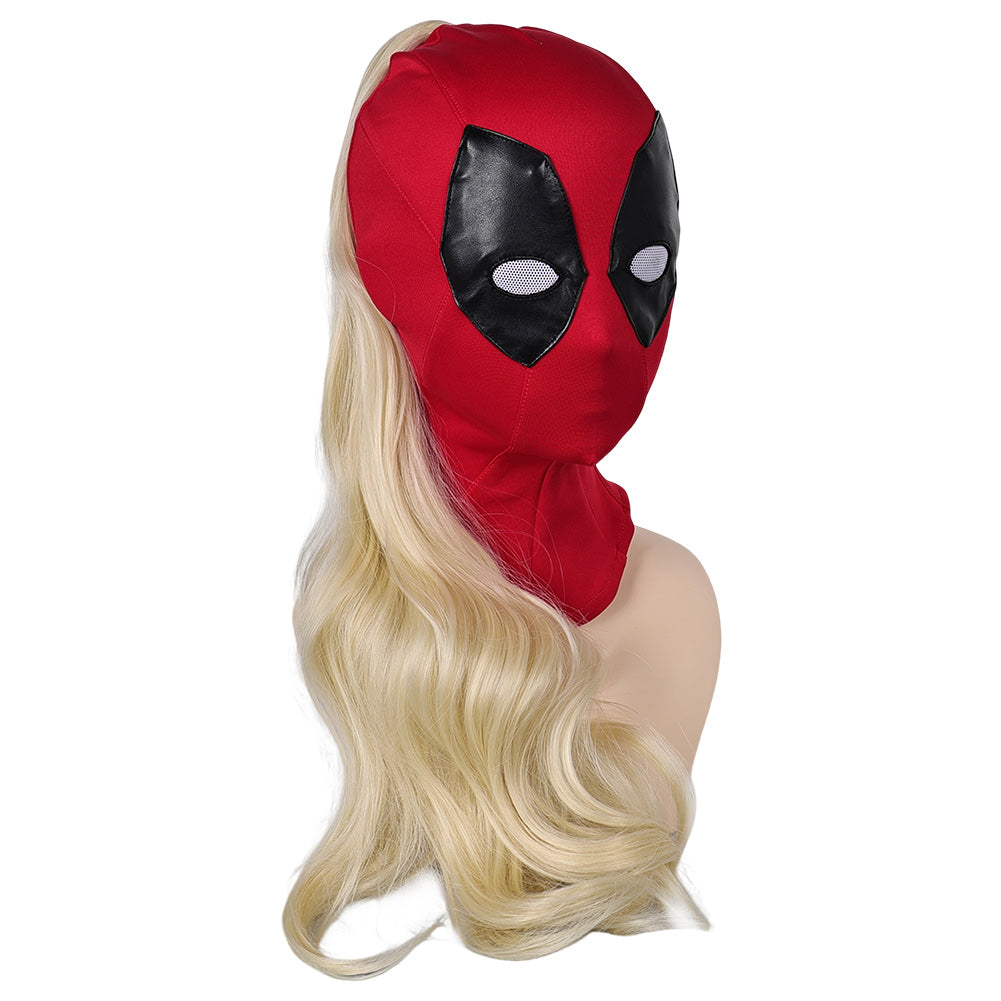 Deadpool & Wolverine Deadpool Ladypool Maske mit Pferdeschwanz Cosplay Kopfbedekcung