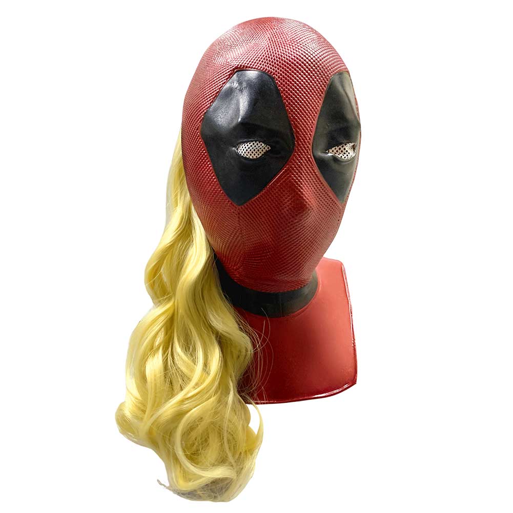 Deadpool & Wolverine Deadpool Ladypool Maske mit Pferdeschwanz Cosplay Kopfbedekcung