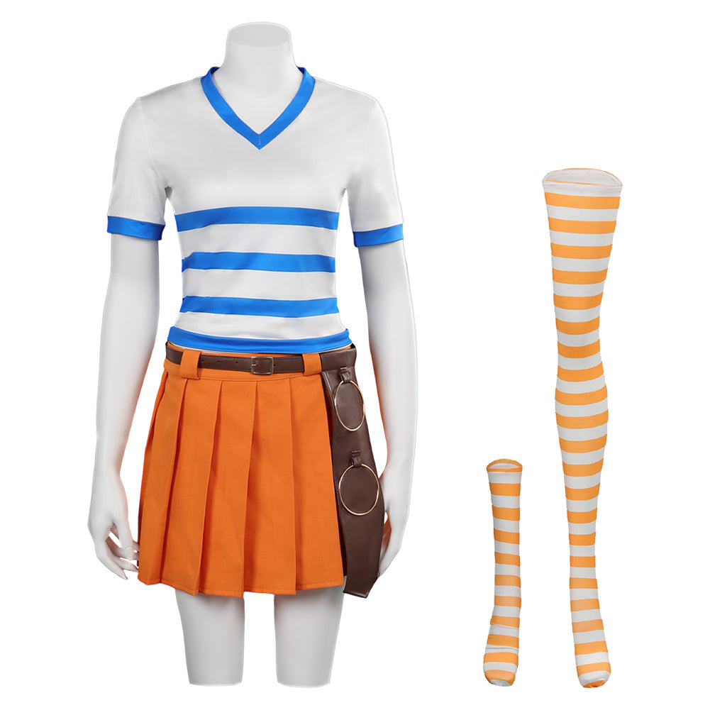 One Piece Nami Cosplay Kostüm Halloween Karneval Outfits