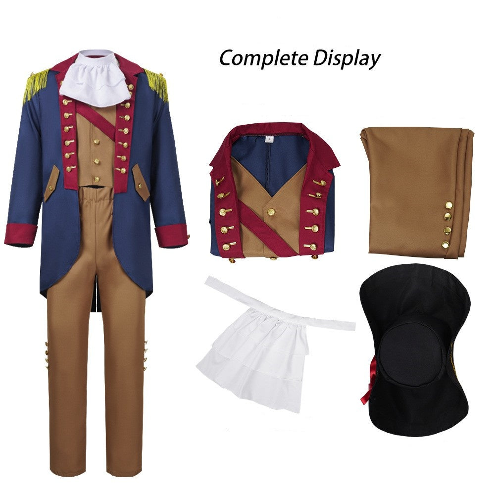 Männer Militär Offizier Kostüm Kolonial Uniform George Washington Outfits