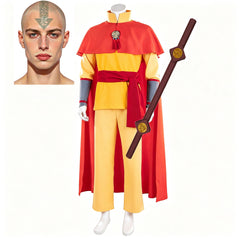 Aang Kostüm Set Avatar Aang: The Last Airbender Aang Cosplay Outfit