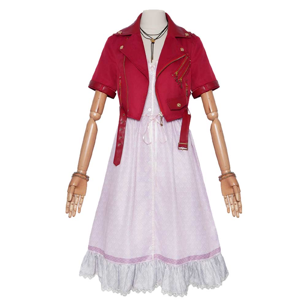Aerith Gainsborough rot Kostüm Final Fantasy Aerith Cosplay Outfit