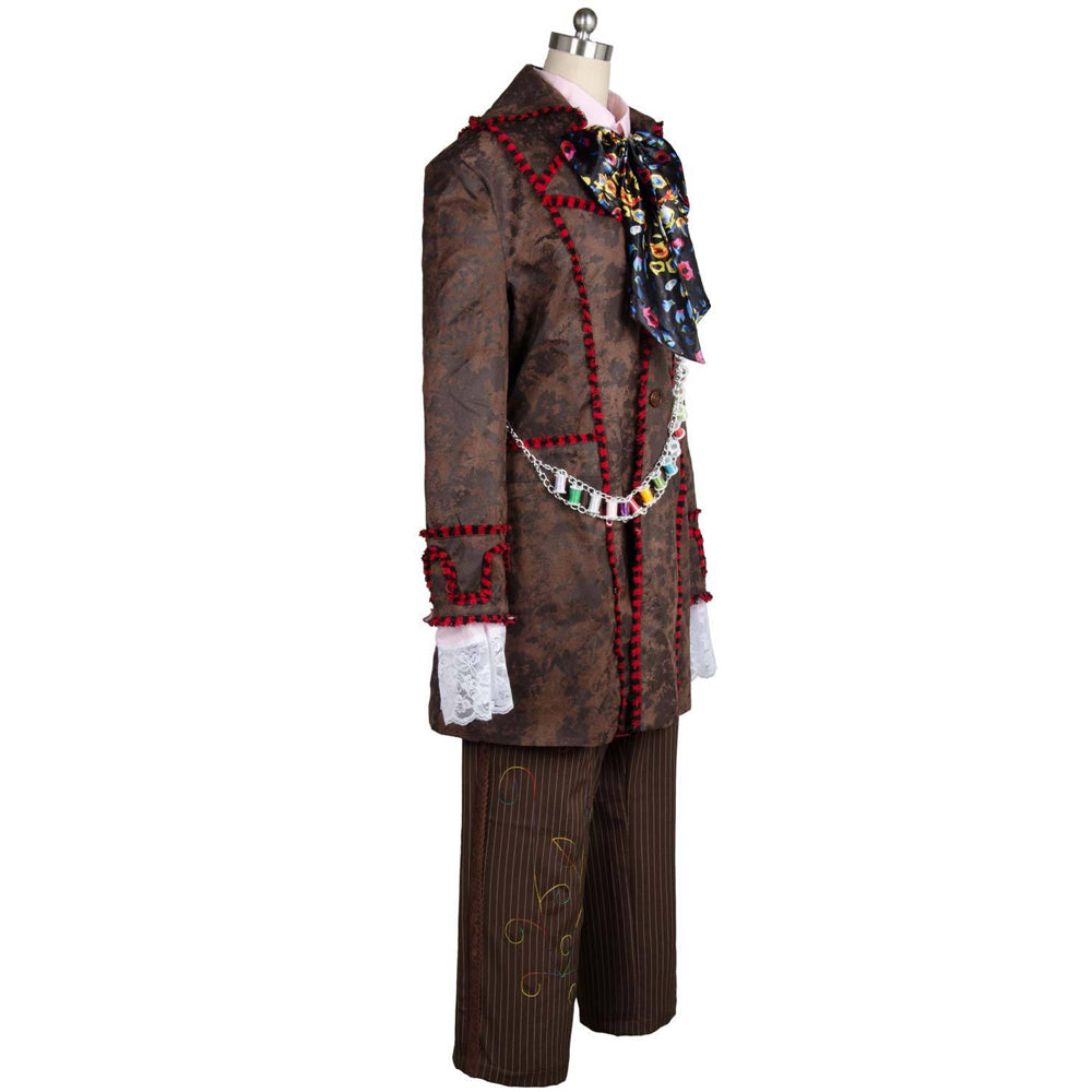 Alice In Wonderland Johnny Depp Mad Hatter 6 Stücke Full Set Cosplay Kostüm