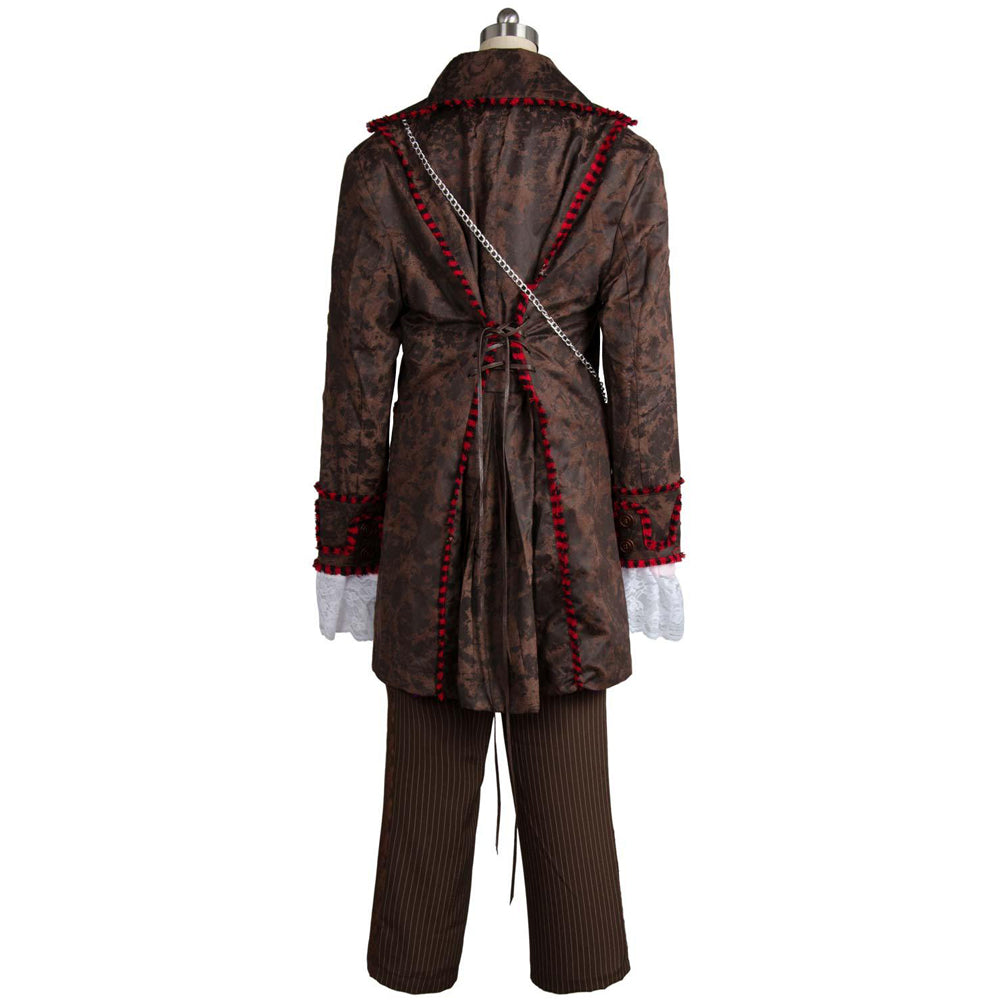 Alice In Wonderland Johnny Depp Mad Hatter 6 Stücke Full Set Cosplay Kostüm