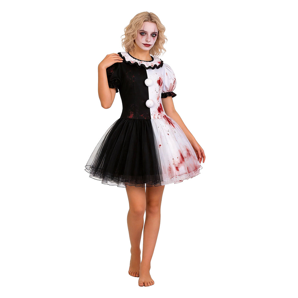 Art The Clown Terrifier Crossplay schwarz weiß Kleid