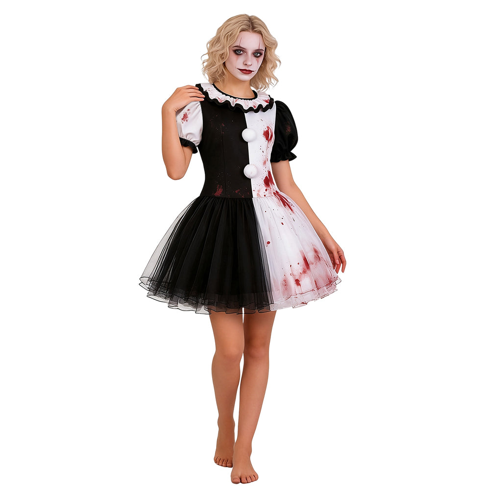 Art The Clown Terrifier Crossplay schwarz weiß Kleid