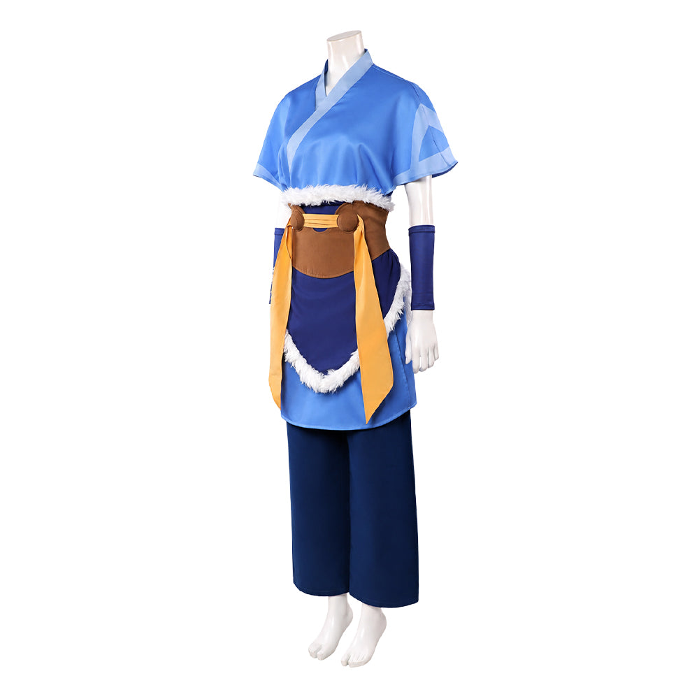 Avatar: The Last Airbender Katara Kostüm Set Cosplay Halloween Karneval Outfit