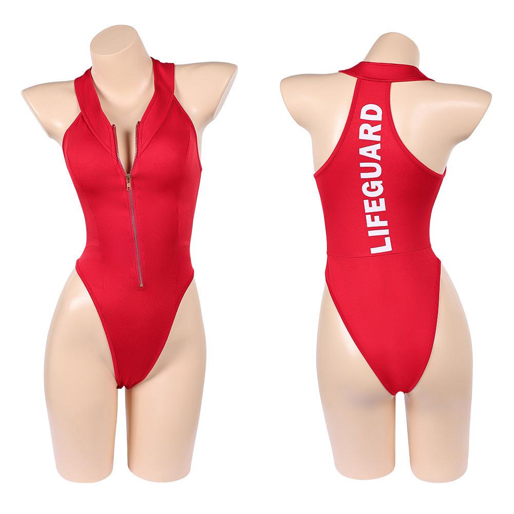 Baywatch Victoria Leeds Sommer Bademode rot Einteiliger Badeanzug