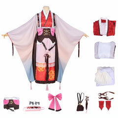 Demon Slayer Mitsuri Kanroji  Rot Kostüm Sets Feuerpferd Jahr Mitsuri Cosplay Outfit