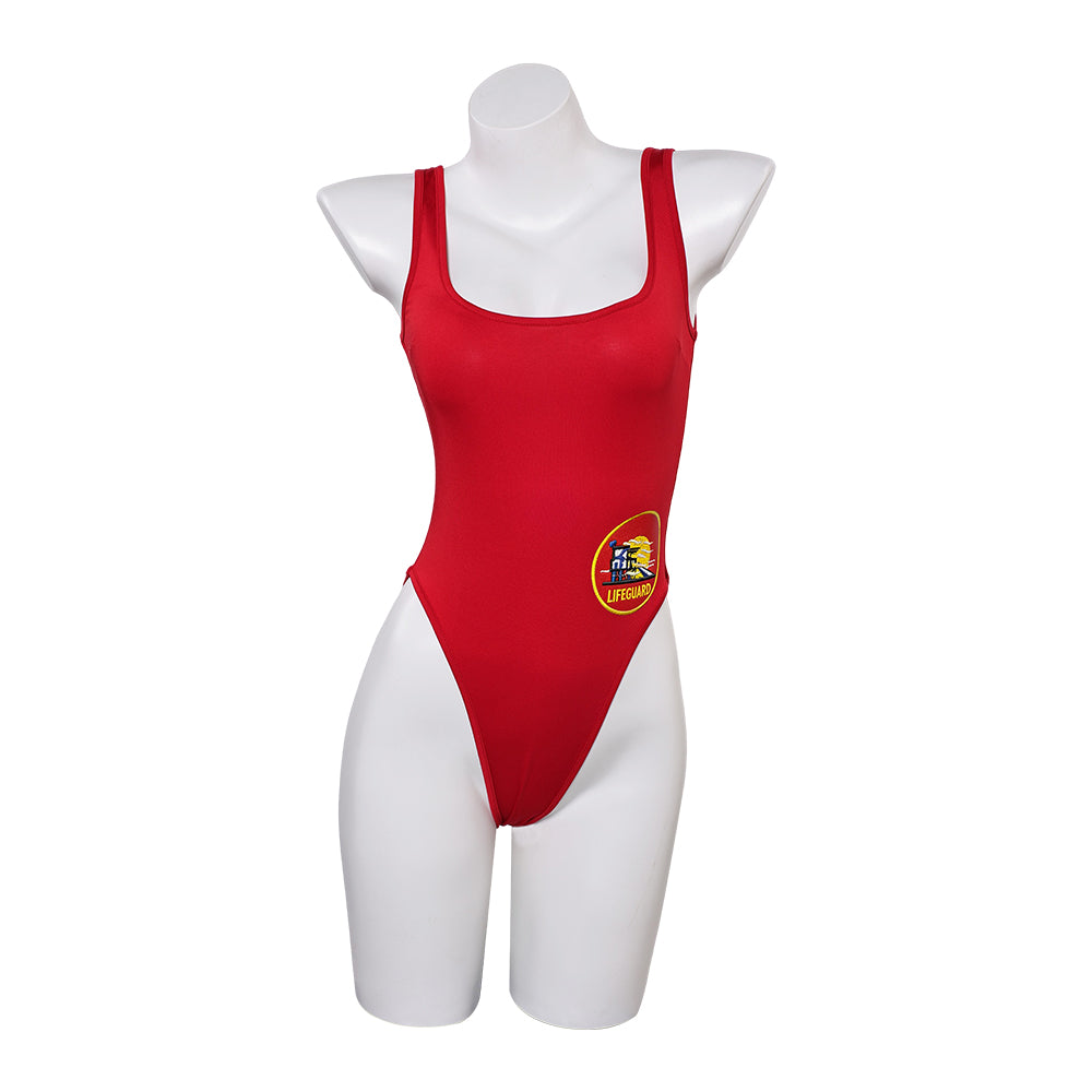 C.J. Parker Baywatch Damen Sommer rot Bademode einteiliger Badeanzug