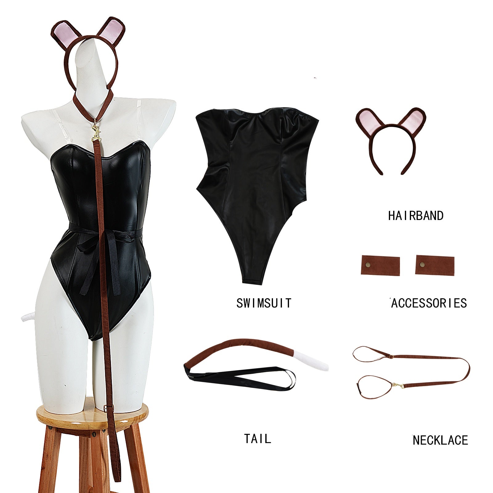 Cassie Jacobs Kostüm Set Perücke Katzen Haarreif Euphoria Cassie Cosplay Outfit