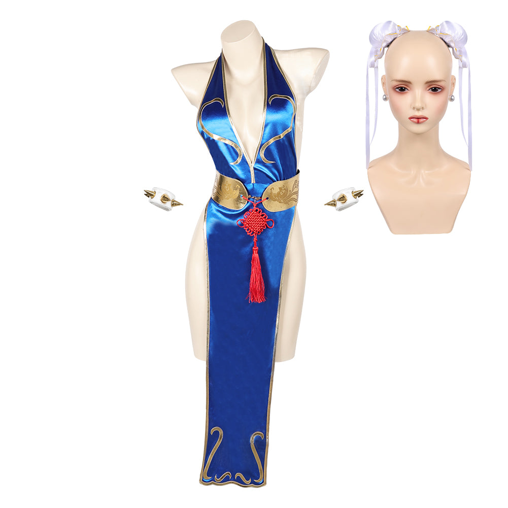 Chun Li Cheongsam Street Fight Chun li Cosplay Kostüm-0