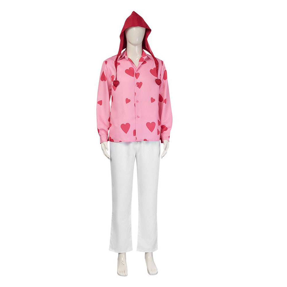 Corazon One Piece rosa Kostüm Donquixote Rosinante Cosplay Outfits