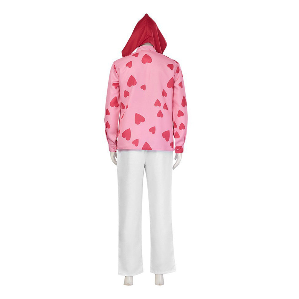 Corazon One Piece rosa Kostüm Donquixote Rosinante Cosplay Outfits