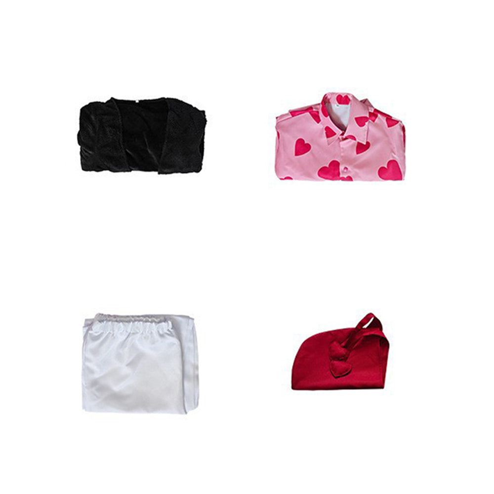 Corazon One Piece rosa Kostüm Donquixote Rosinante Cosplay Outfits