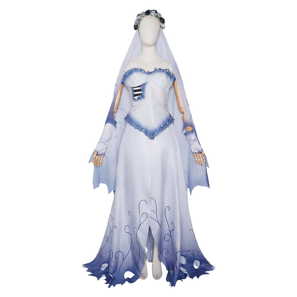Emily the Corpse Bride Kleid Hochzeit mit einer Leiche Emily Cosplay Halloween Karneval Outfit