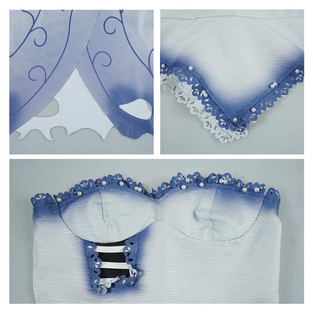 Emily the Corpse Bride Kleid Hochzeit mit einer Leiche Emily Cosplay Halloween Karneval Outfit