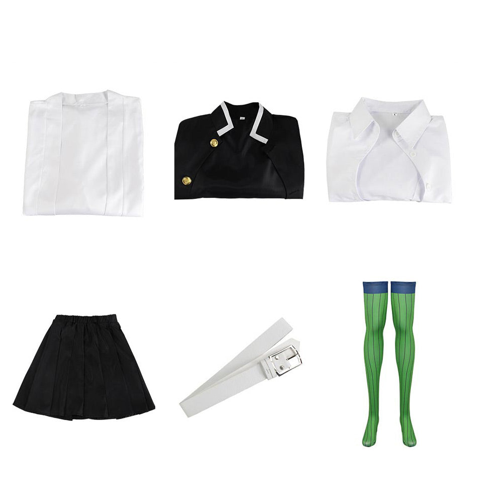 Demon Slayer Kimetsu no Yaiba Mitsuri Kanroji Kostüm Cosplay Kostüm Set