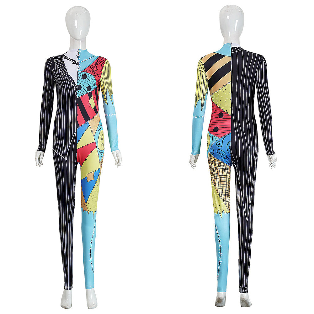 Der Albtraum vor Weihnachten Sally Jumpsuit The Nightmare Before Christmas Sally Cosplay Kostüm