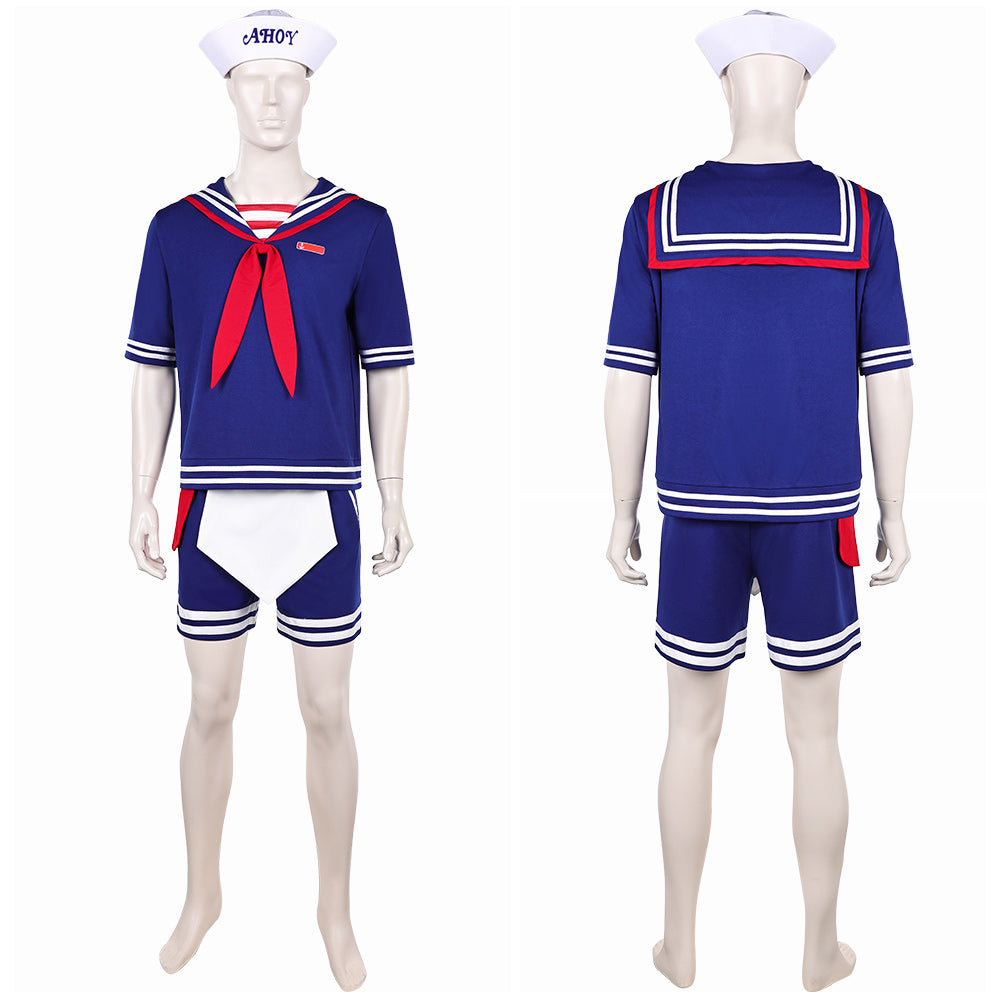 Erwachsene Stranger Things Scoops Ahoy Steve Harrington Uniform Cosplay Kostüm