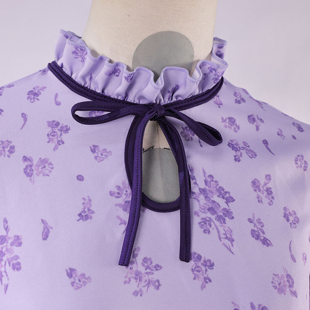 Fern lila Kleid Frieren: Beyond Journey's End Fern Cosplay Kostüm Outfit