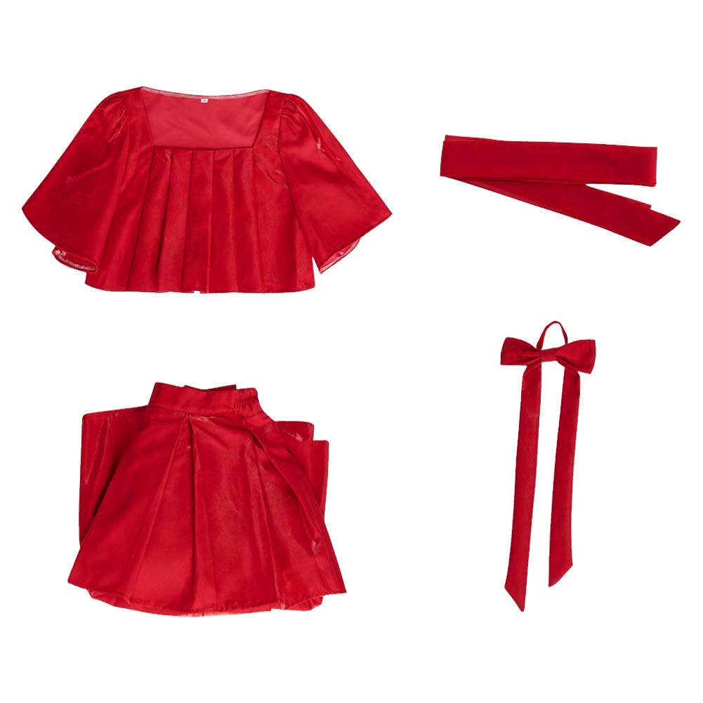 Frieren rot Kleid Sousou no Frieren Frieren Cosplay Outfits