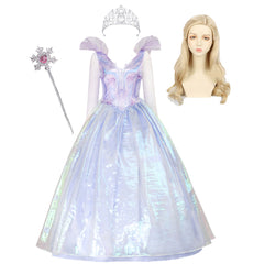 Wicked Glinda lila Kleid Cosplay Outfits für Mottoparty
