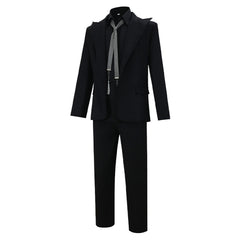 Good Omen Dämon Demon Crowley schwarz Cosplay Kostüm Set