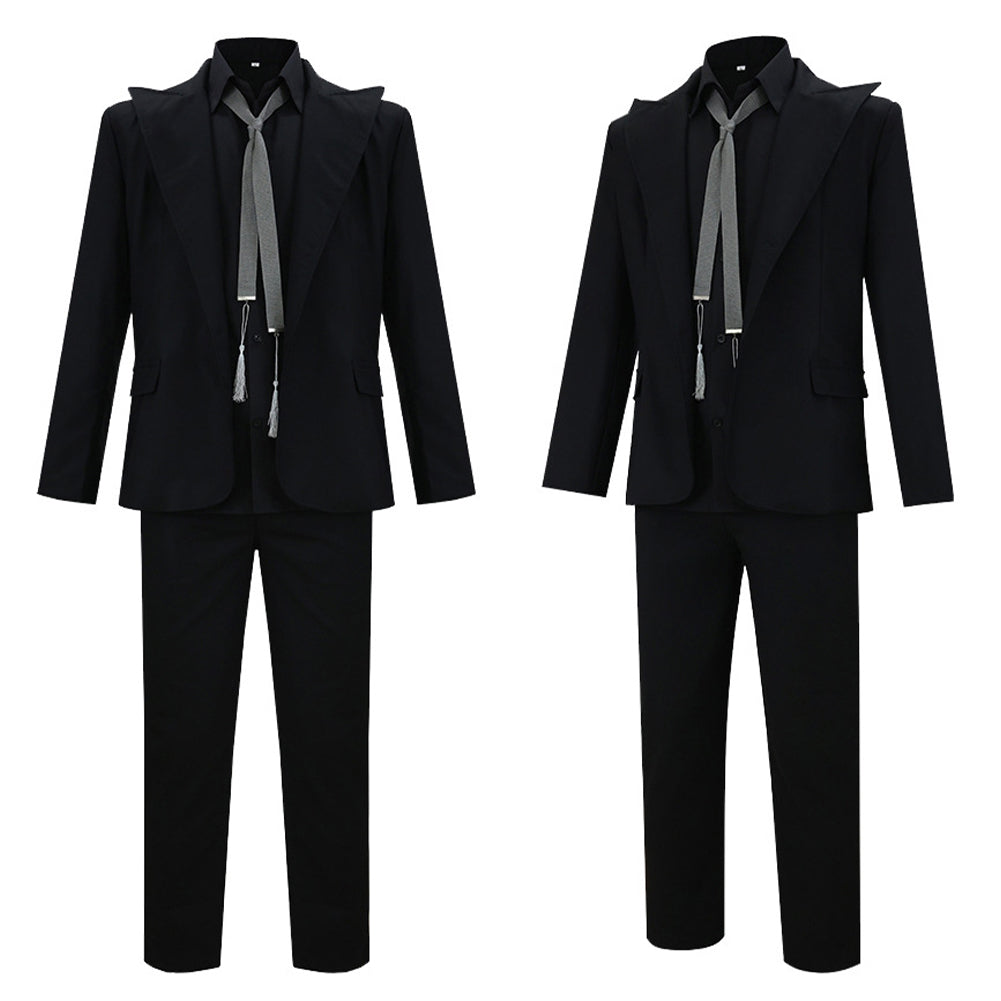 Good Omen Dämon Demon Crowley schwarz Cosplay Kostüm Set