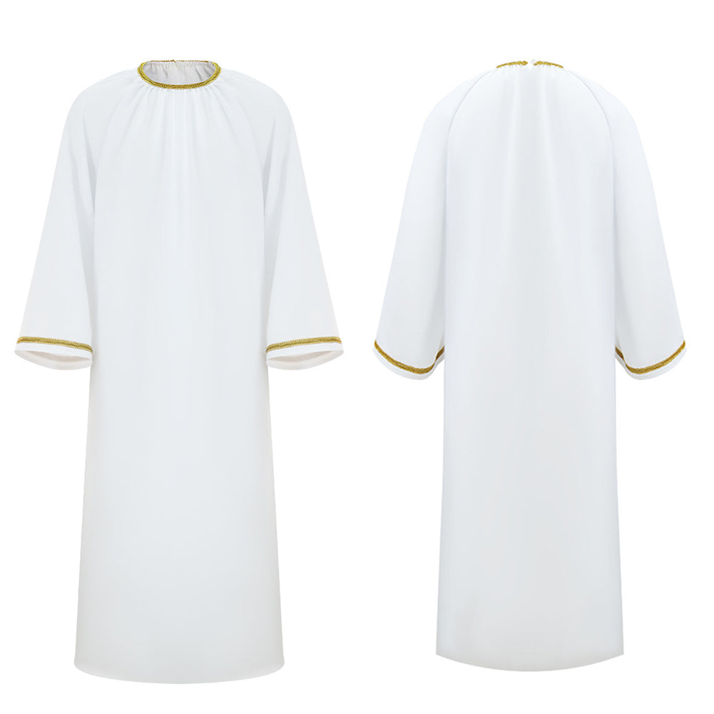 Good Omens Aziraphale weiß Robe Angel Aziraphale Cosplay Outfits