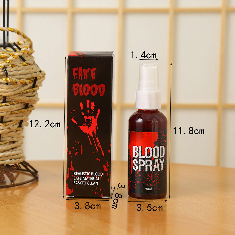 Halloween Kunstblut-Set – Realistisches Blutgel, Sprühblut & Narbenwachs mit Schwamm, abwaschbares SFX-Make-up für Cosplay, Zombie & Vampir
