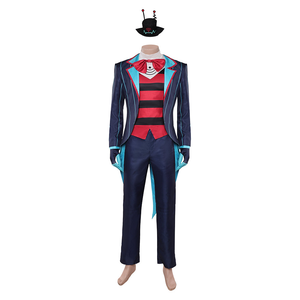 Hazbin Hotel 2025 Vox blau Kostüm Set Vincent Whittman Outfit
