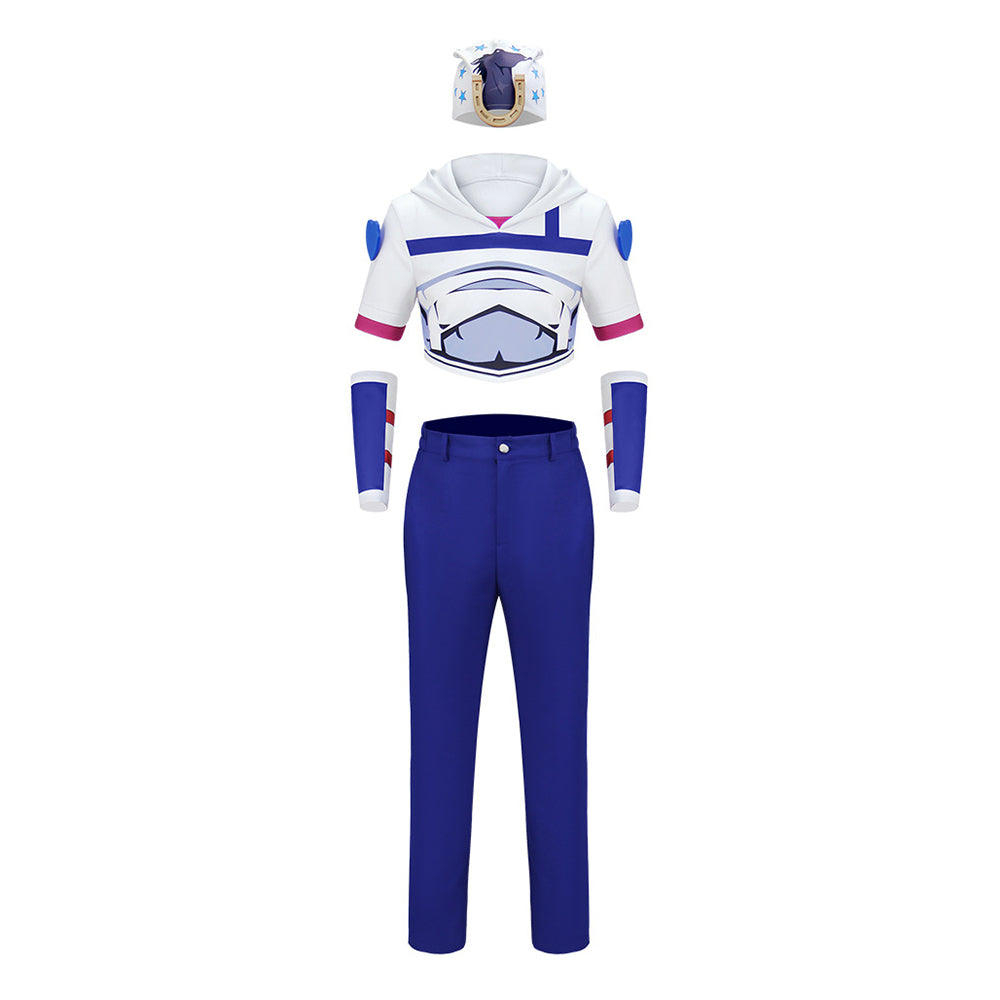 JoJo‘s Bizarre Adventure Johnny Joestar blau Kostüm Set Cosplay Outfit
