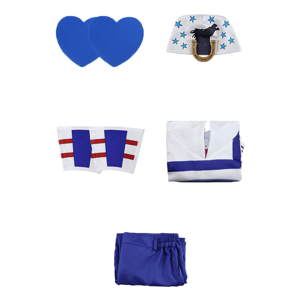 JoJo‘s Bizarre Adventure Johnny Joestar blau Kostüm Set Cosplay Outfit