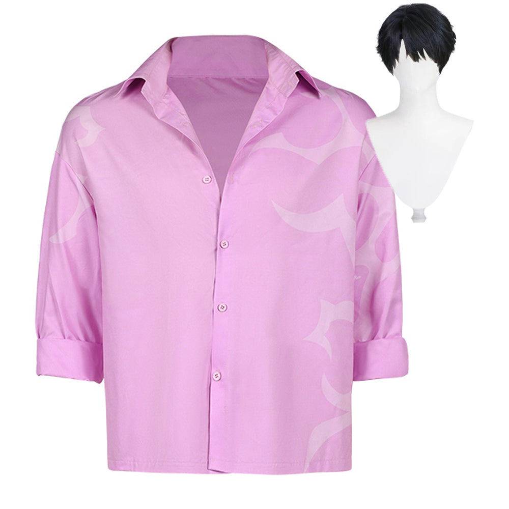 Boygroup Dämon Jinu rosa Hemd Cosplay Outfits
