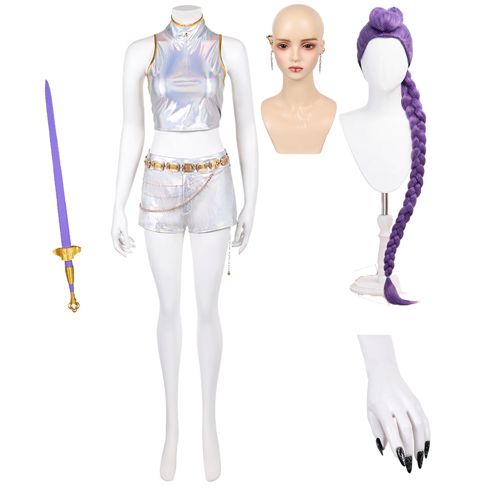 K-Pop Demon Hunters girls Group Rumi Cosplay Kostüm Set-0